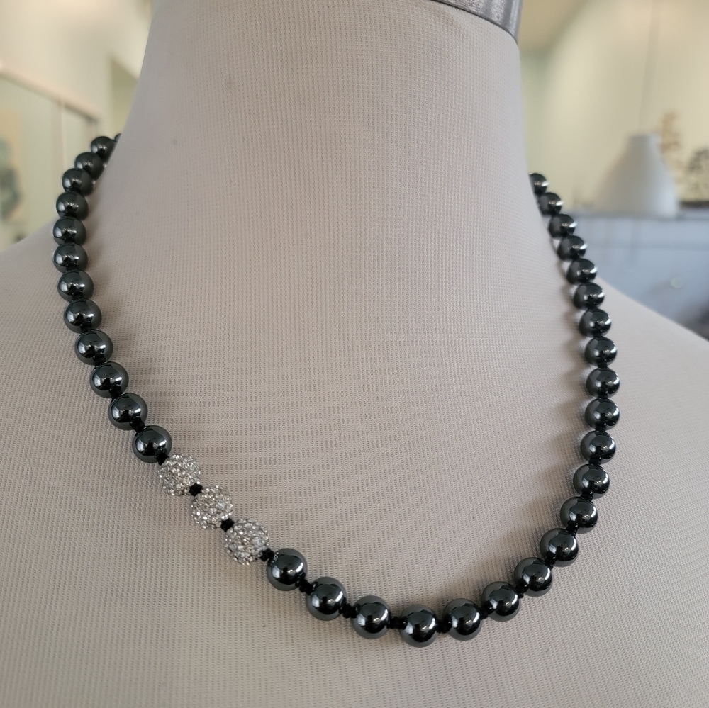 Hematite 10mm necklace